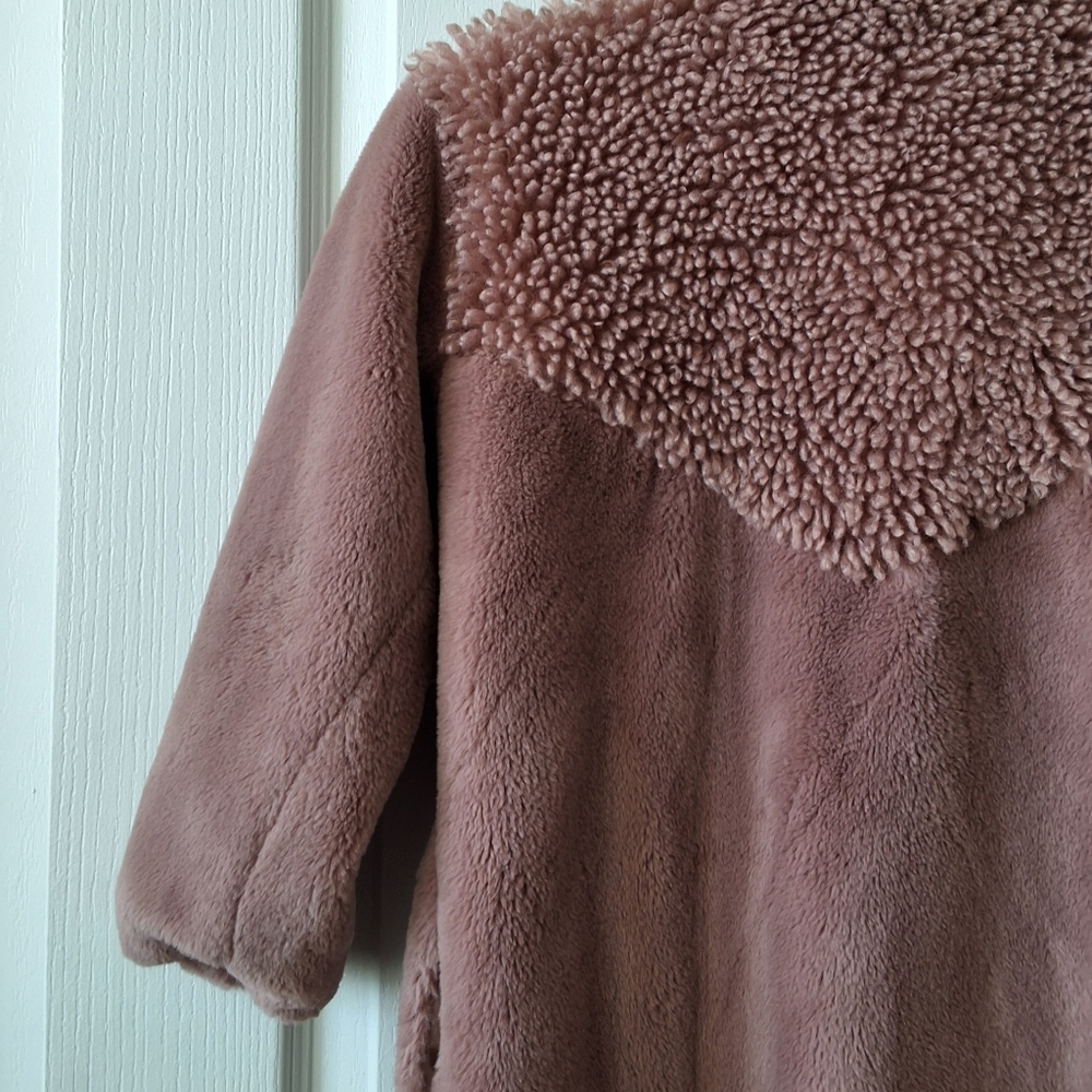 Molo Haili faux fur and faux shearling coat girls size 8Y - Picture 11 of 13